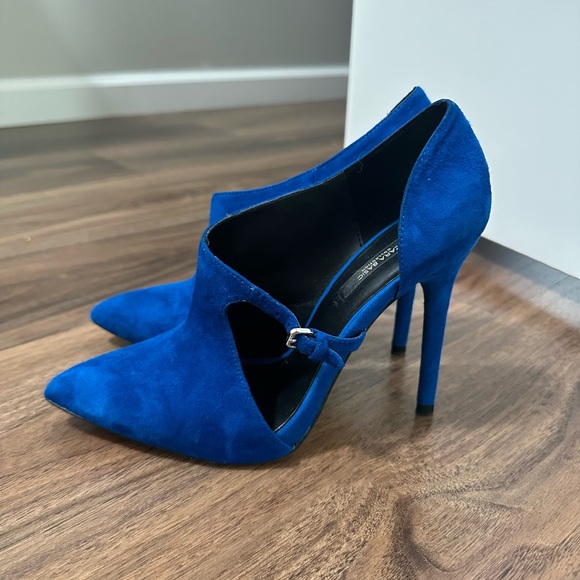 Zara Shoes - Zara blue suede heels